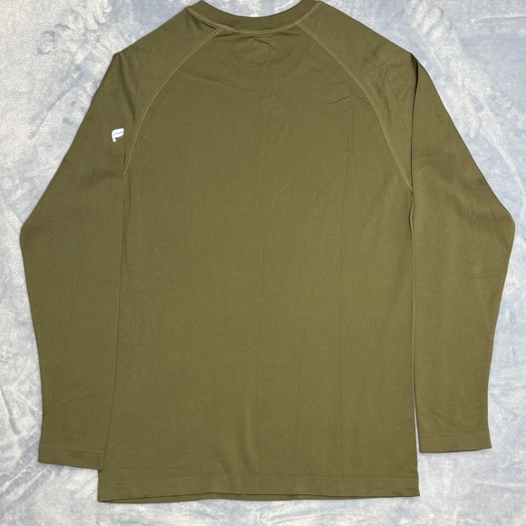 Fabletics Men's Long Sleeve Training Tee in Olive - Picture 5 of 5